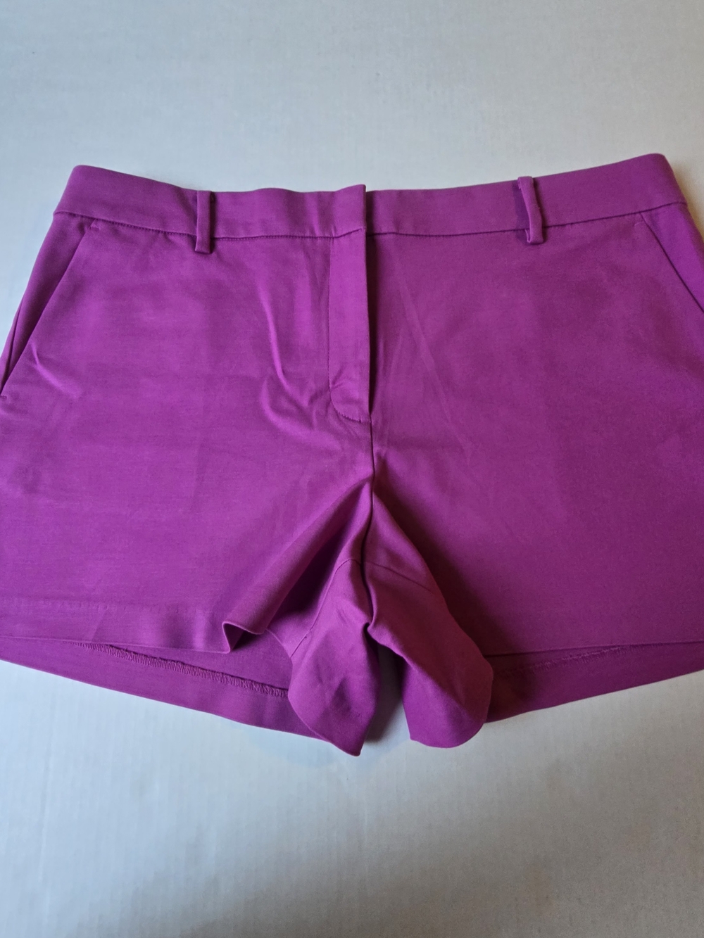 LOFT Fuchsia High-Waist Tailored Shorts